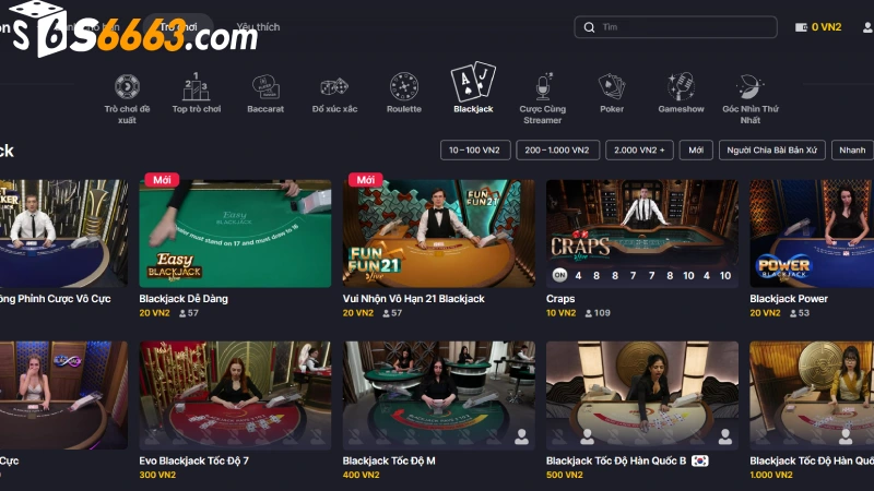 Tính điểm chuẩn với Blackjack