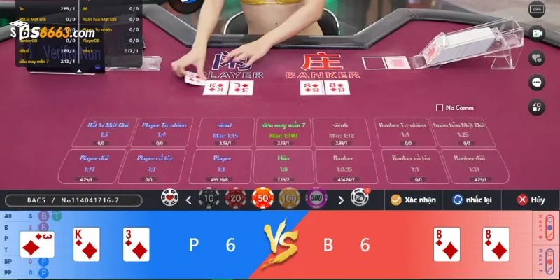 Phòng game Baccarat tại live Casino